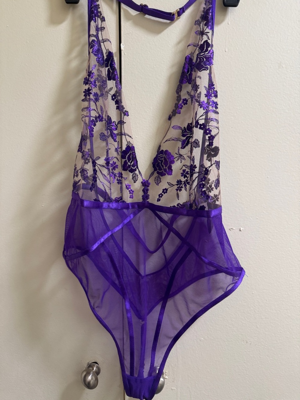 Honey Birdette Whitney Indigo Bodysuit XS
